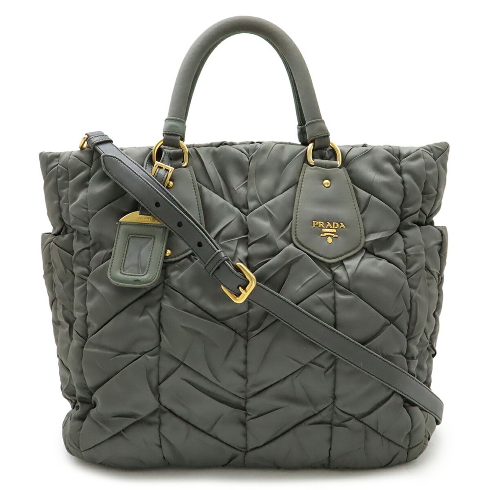 PRADA Green Leather Shoulder Bag - Picture 2 of 10